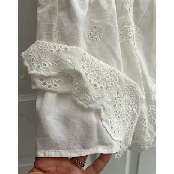 Abercrombie & Fitch NWT white eyelet lace shorts romper XS - Picture 8 of 8